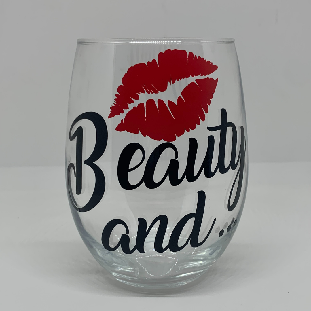 Beauty and the Beard Glass Set