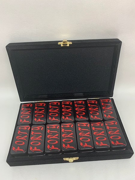 Black Double 6 Dominoes