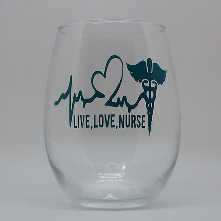 Custom Stemless Wine Glass