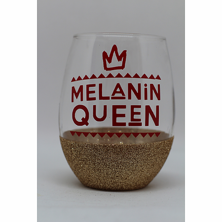 Glitter Stemless Wine Glass