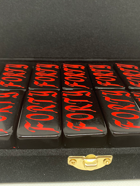 Black Double 6 Dominoes