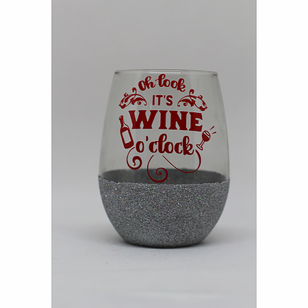 Glitter Stemless Wine Glass