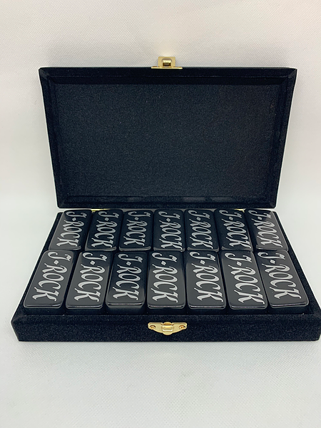 Black Double 6 Dominoes