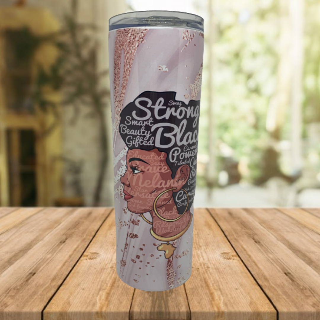 Black-Girl-Magic Skinny Tumbler