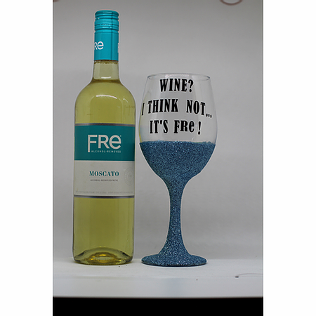 Glitter Stem Wine Glass
