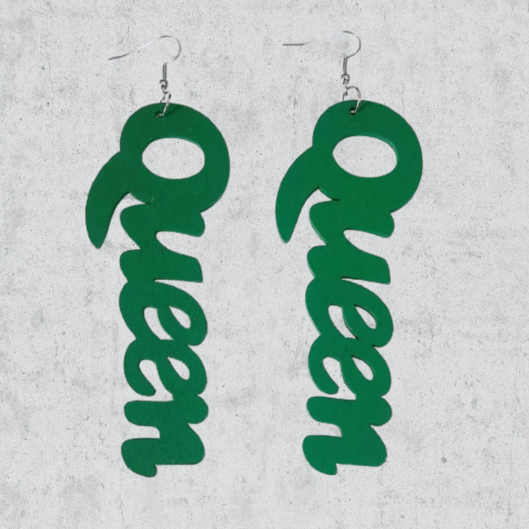 Queen Wooden Earrings