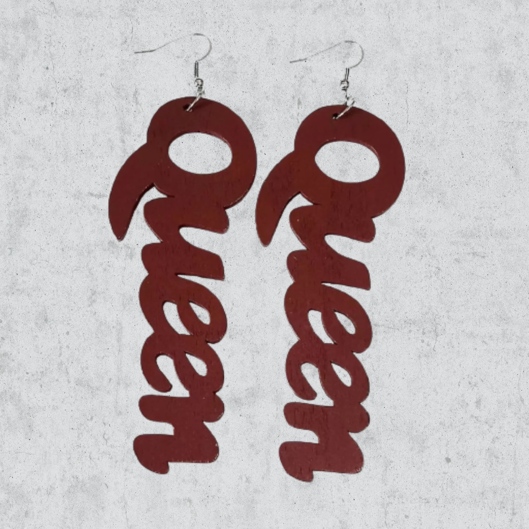 Queen Wooden Earrings