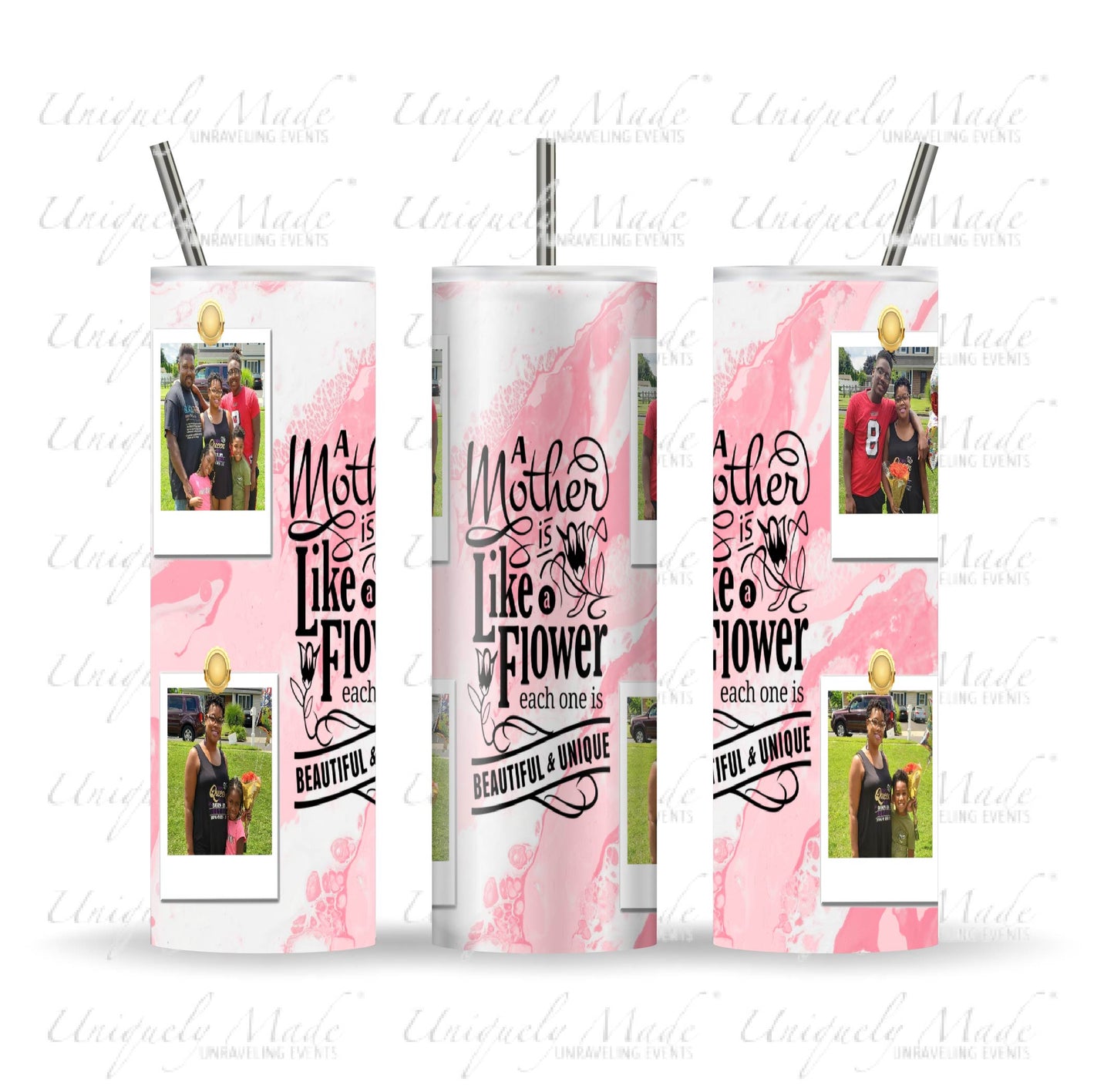 Mom Picture Frame Skinny Tumbler
