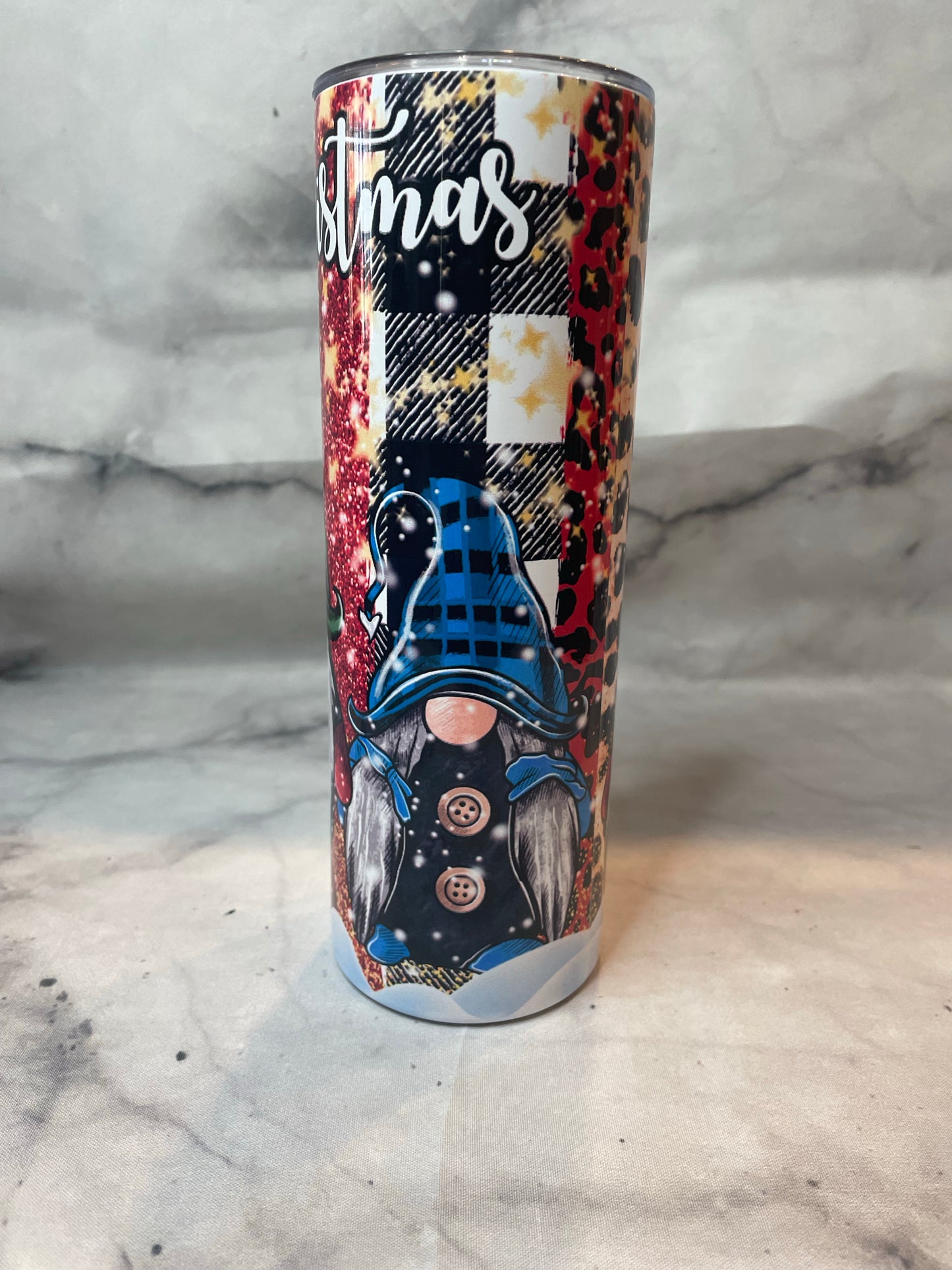 Christmas Gnomes Skinny Tumbler