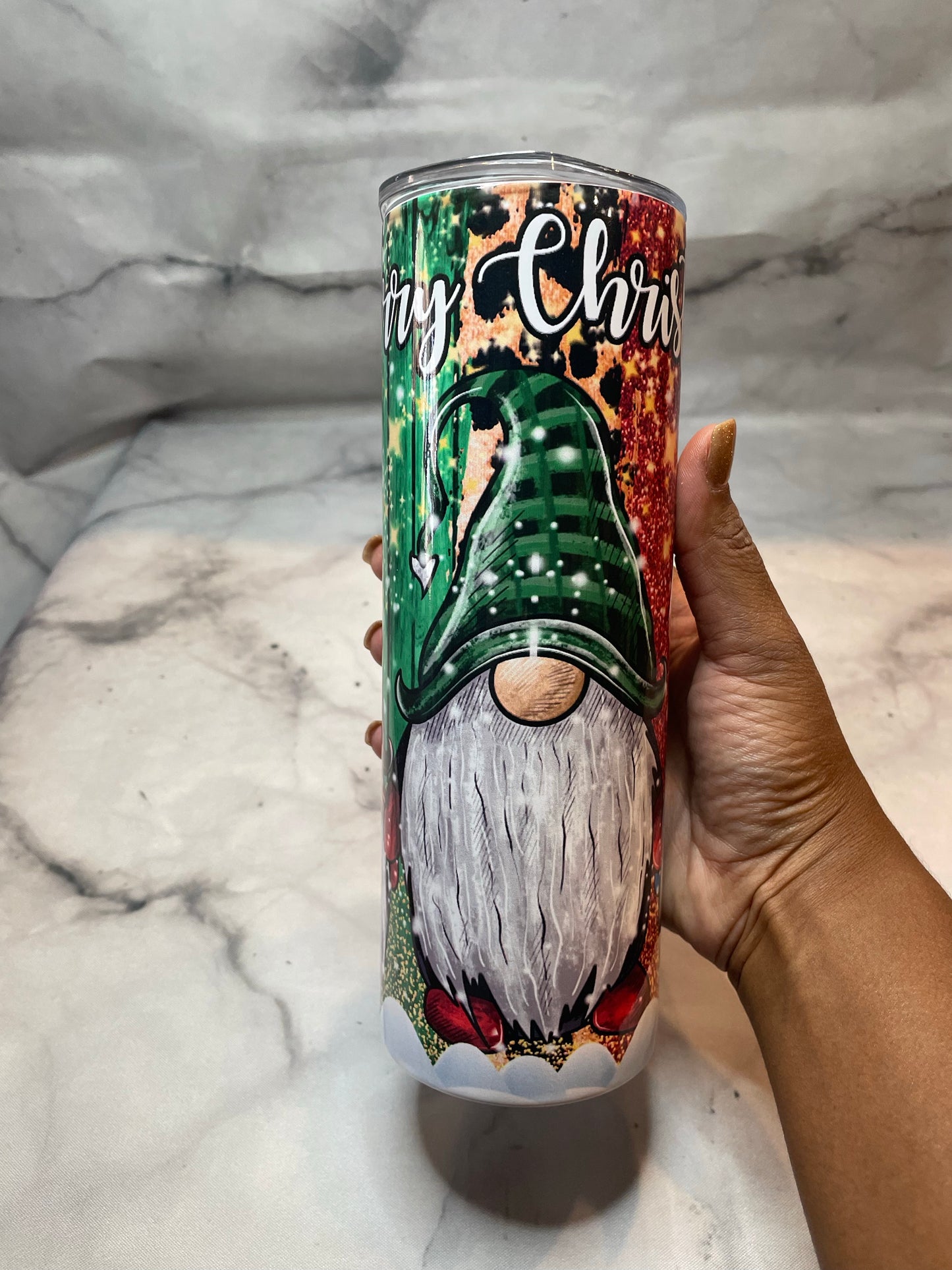 Christmas Gnomes Skinny Tumbler
