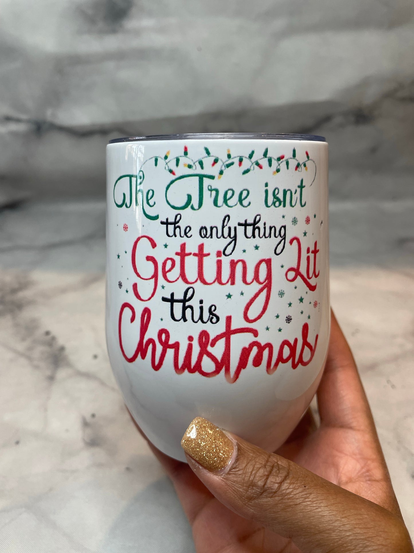 Let's Get Lit Stainless Stemless Wine Tumbler