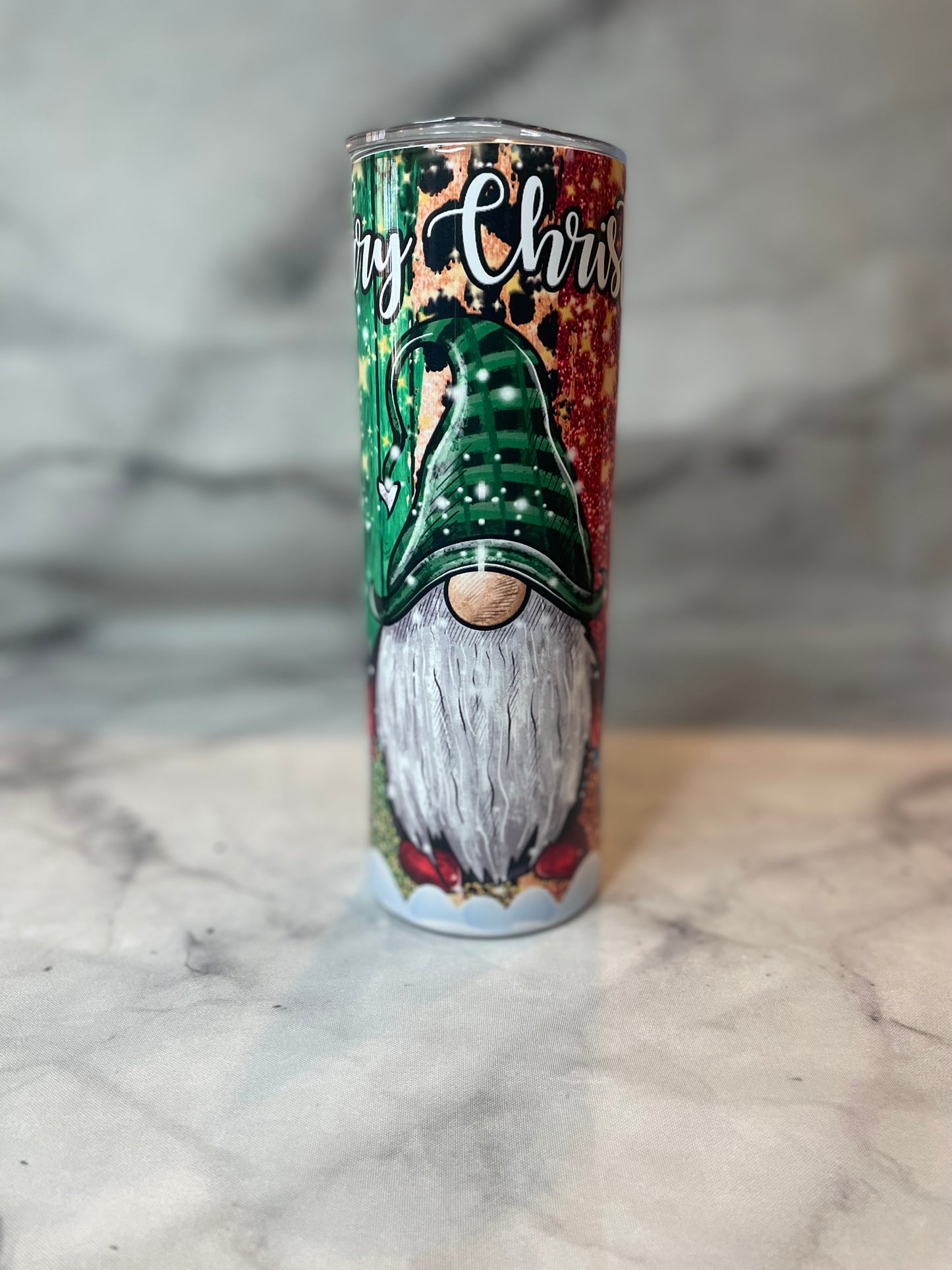 Christmas Gnomes Skinny Tumbler