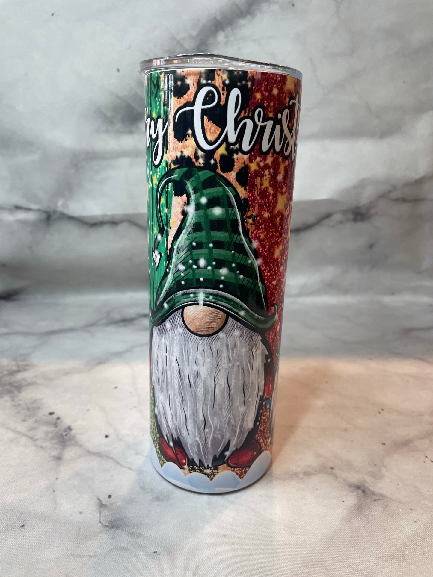 Christmas Gnomes Skinny Tumbler