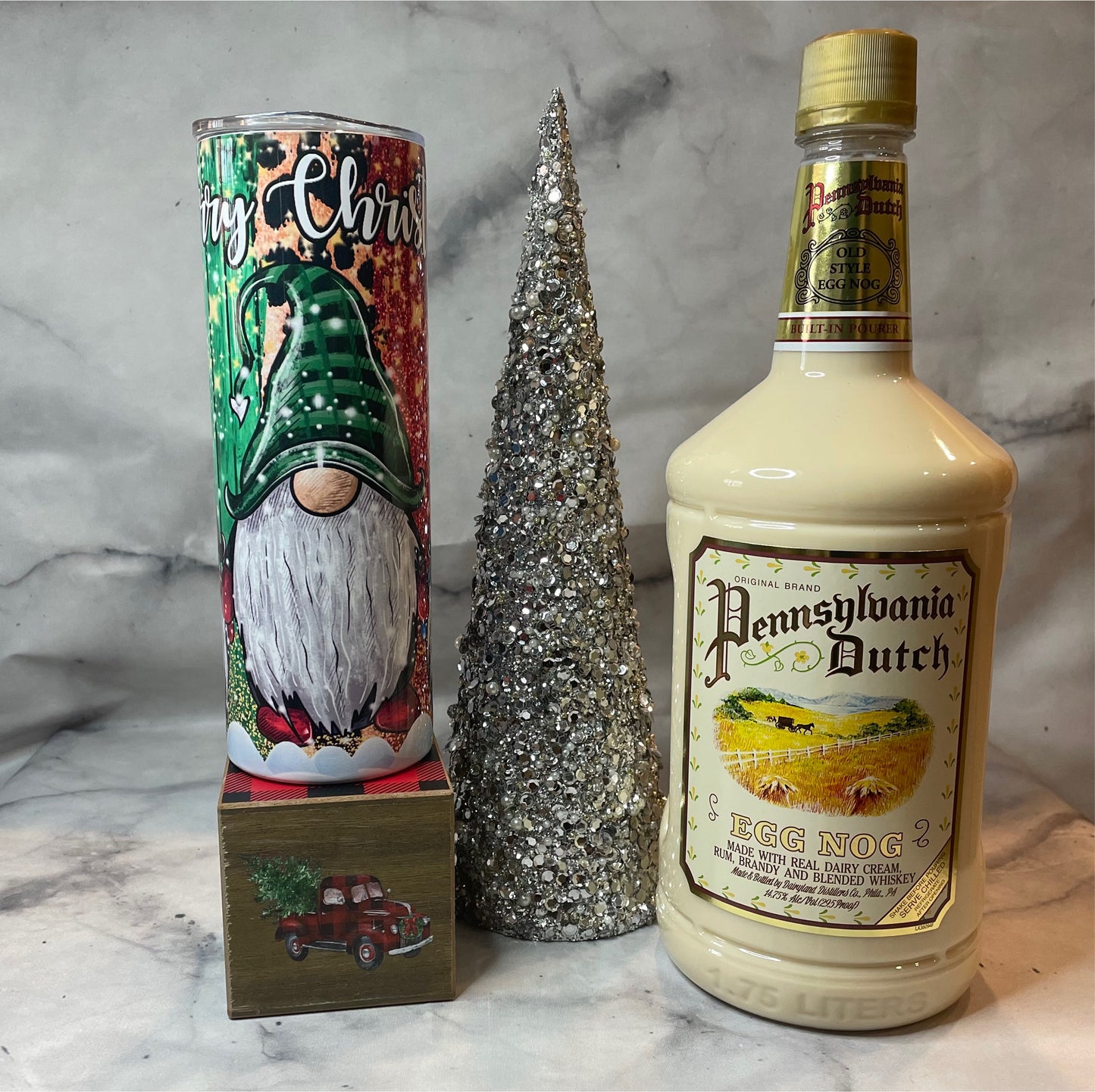 Christmas Gnomes Skinny Tumbler
