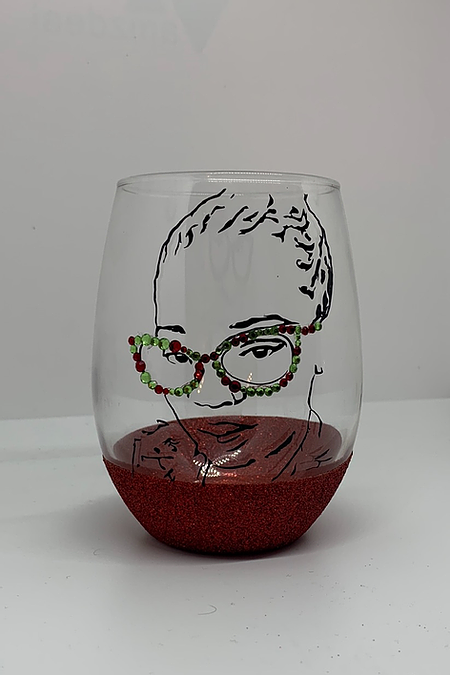 Custom Silhouette Picture Stemless Wine Glasses